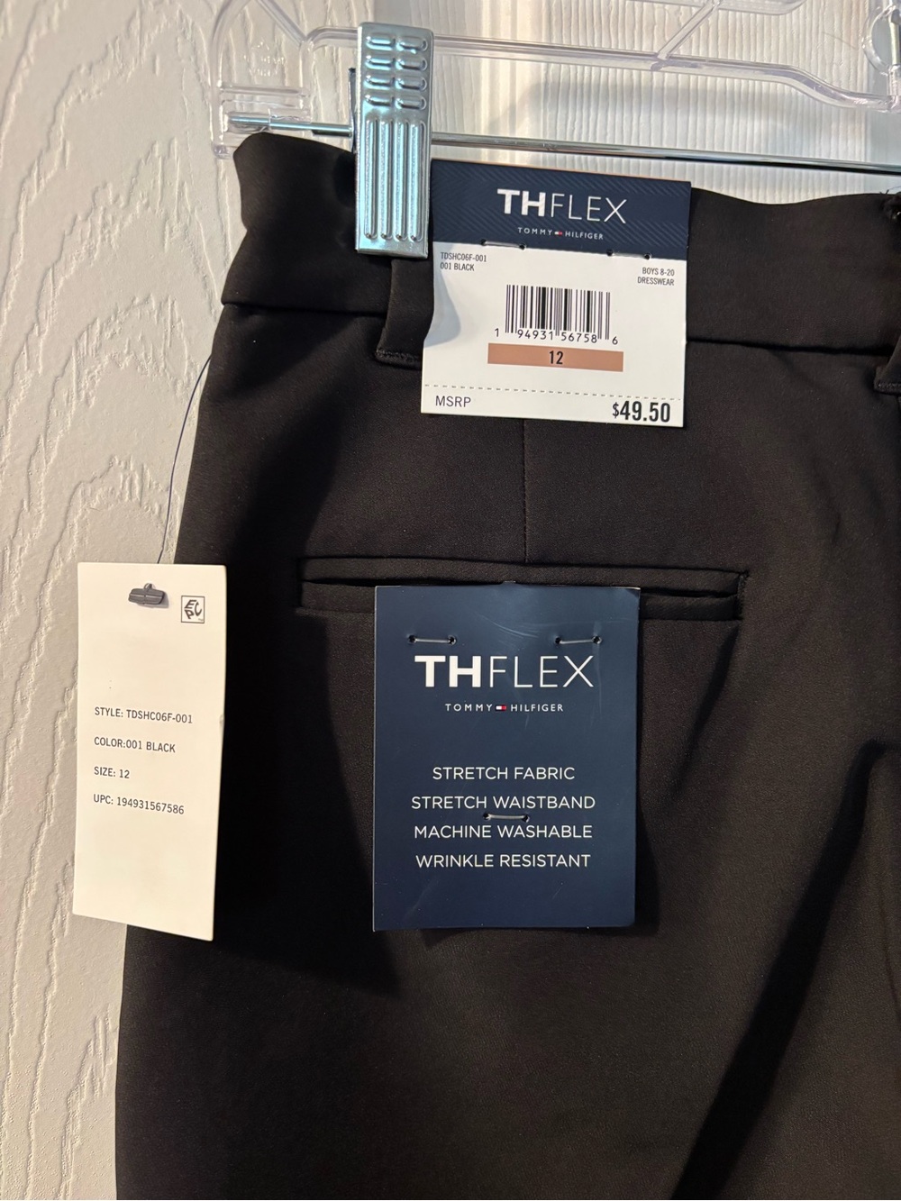 Tommy Hilfiger Black Boys Dress Pants - Tailored NWT